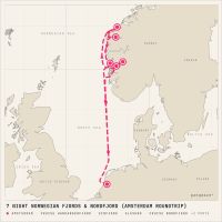 MS Zuiderdam April 29, 2028 itinerary map