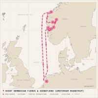 MS Zuiderdam May 13, 2028 itinerary map