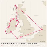 MS Zuiderdam June 20, 2028 itinerary map