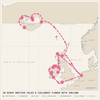 MS Zuiderdam June 20, 2028 itinerary map