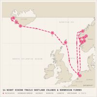 MS Zuiderdam July 8, 2028 itinerary map
