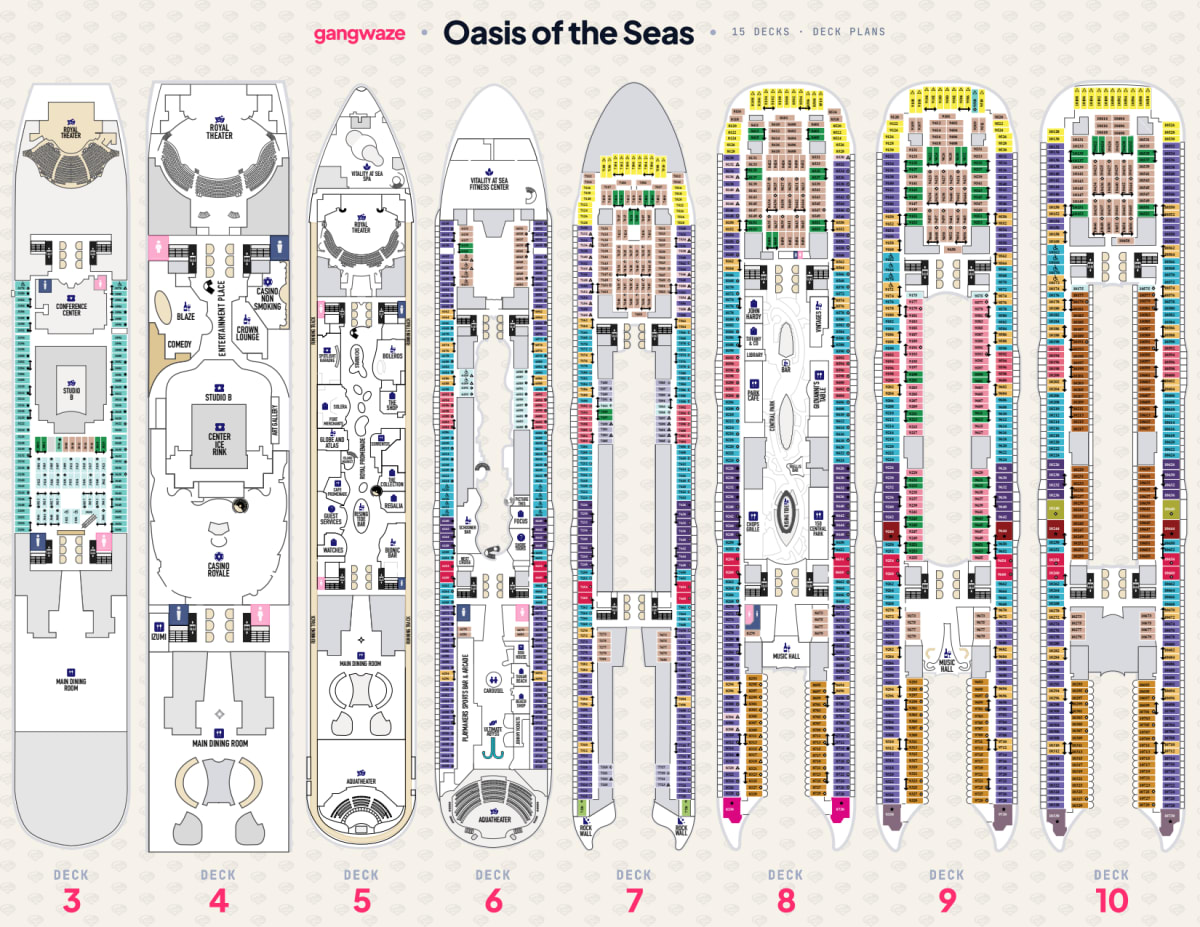 Oasis of the Seas Deck Plans PDF (2026) – Free Printable Download