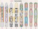 Carnival Jubilee deck plans, all decks on one page