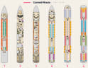 Carnival Miracle deck plans, all decks on one page