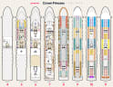 Crown Princess deck plans, all decks on one page