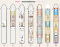 Diamond Princess deck plans, all decks on one page