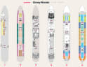 Disney Wonder deck plans, all decks on one page