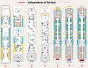 Independence of the Seas deck plans, all decks on one page