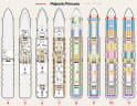 Majestic Princess deck plans, all decks on one page