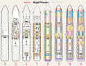 Regal Princess deck plans, all decks on one page