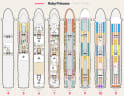 Ruby Princess deck plans, all decks on one page