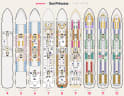 Sun Princess deck plans, all decks on one page