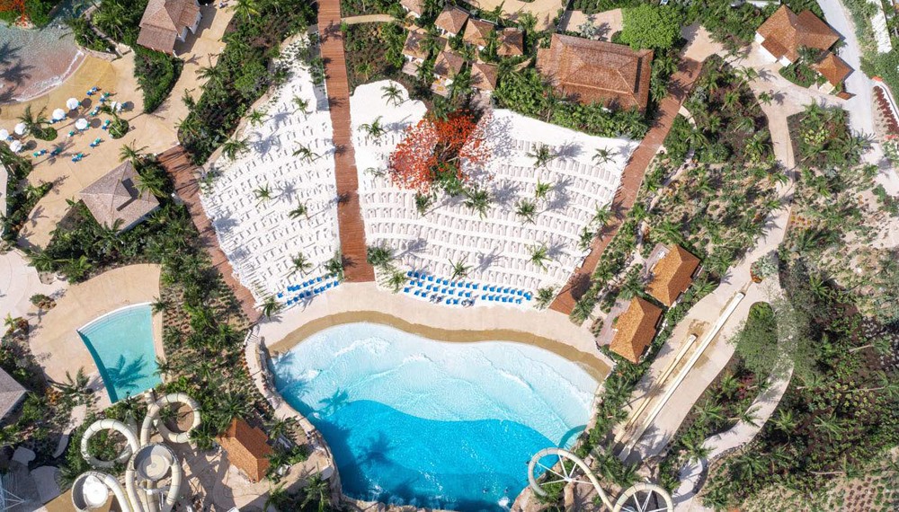 Baha Bay Waterpark At Baha Mar Nassau Arial View Of Wave Pool