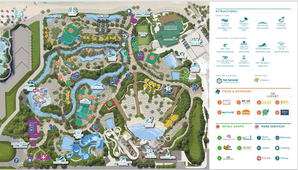 Baha Bay Waterpark At Baha Mar Nassau Map