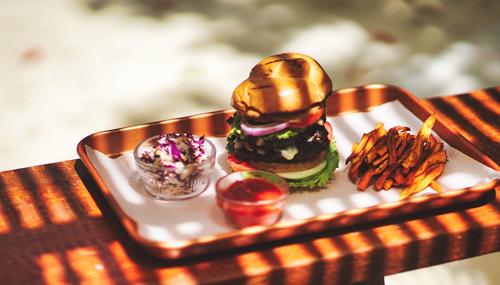 Treehouse Beach Club Lunch Burger