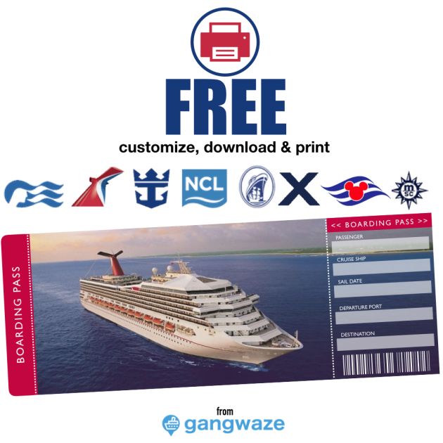Blank Cruise Boarding Pass Template Free maryandbendy