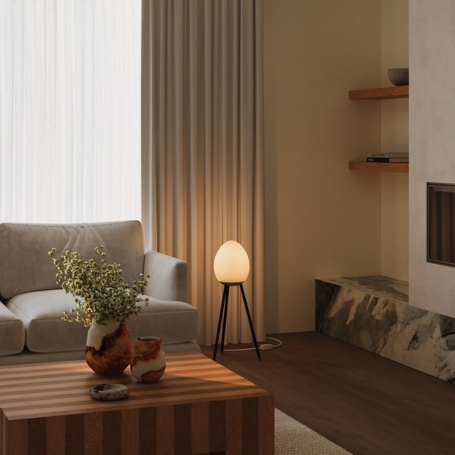 Baltra Lantern Floor Light by Kickie Chudikova