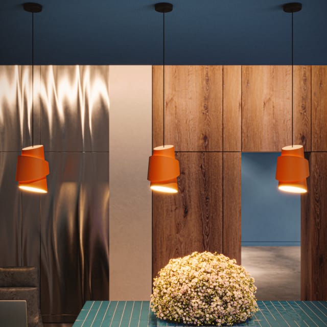 Croissant Pendant Light by Teixeira Design Studio