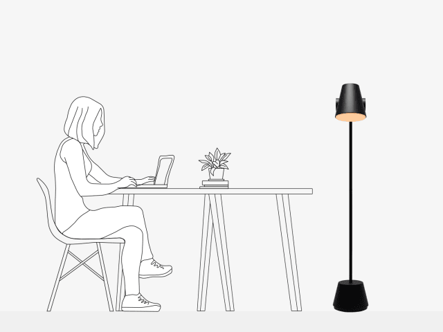 Floor Light scale photo