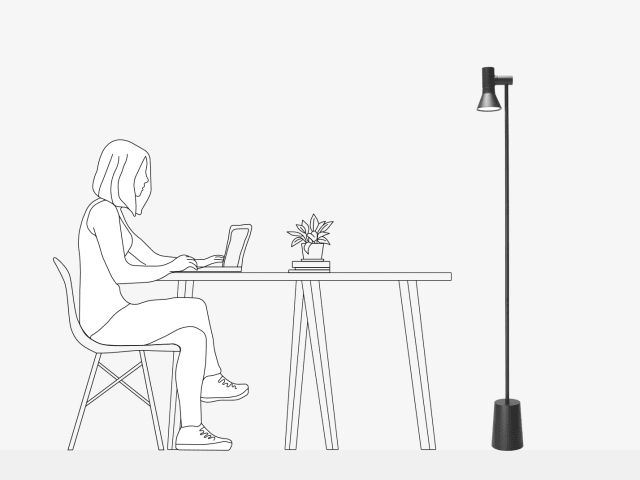 Floor Light scale photo