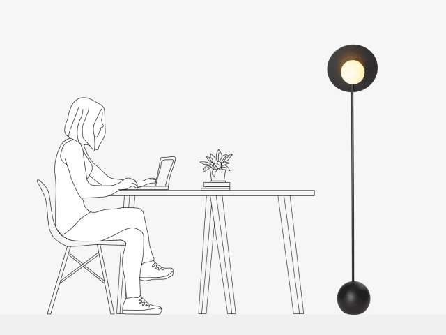 Floor Light scale photo