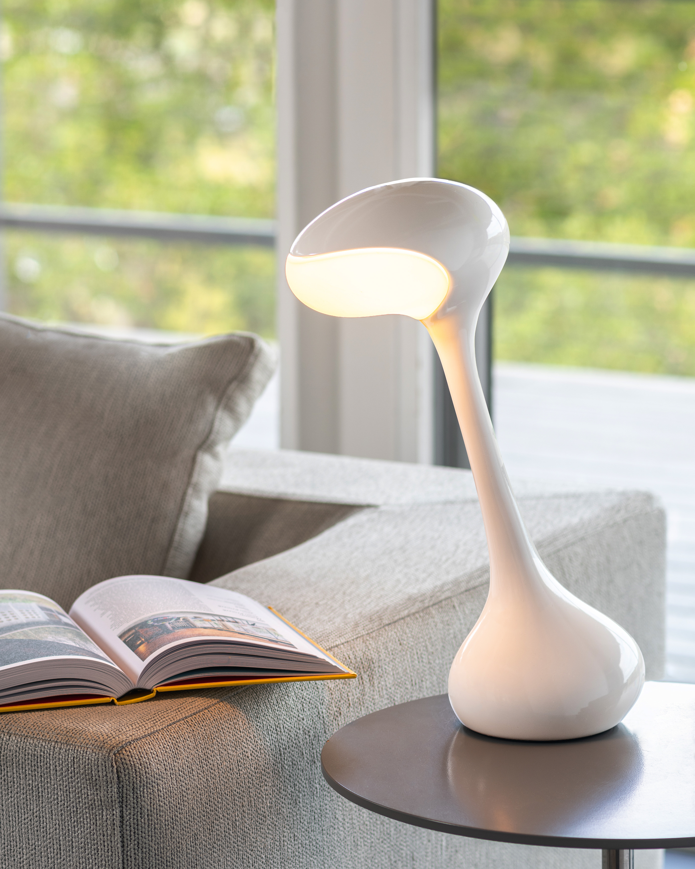 Kobble Task Table Light by Karim Rashid in Sprout 18 tall