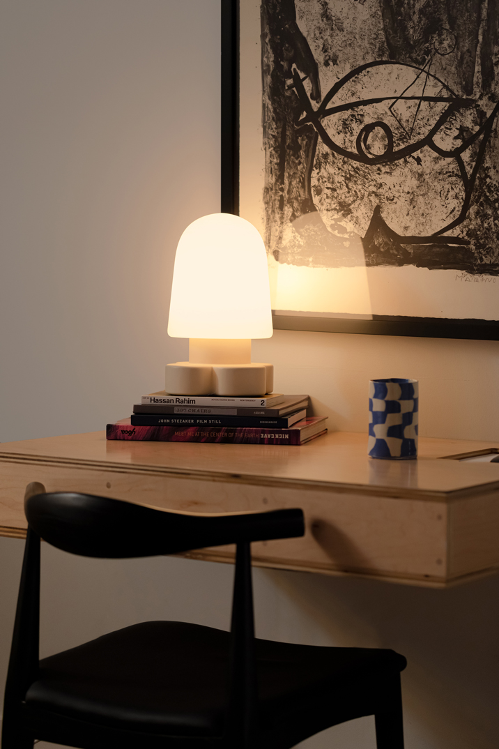 Tiny Table Light by Yowie in Sand 12.5 tall