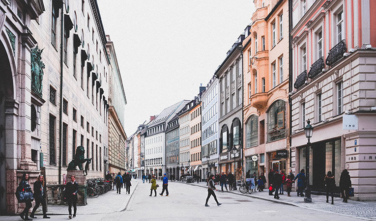 Landscape of german city