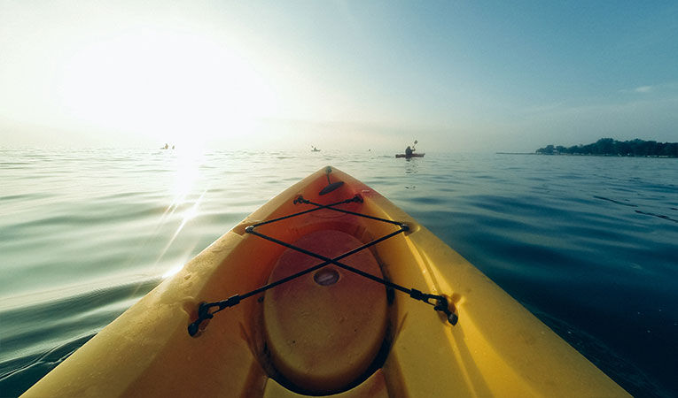 Kayak in the water