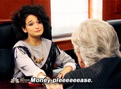 Gif, Parks and Rec, Mona Lisa MONEY PLEASE!