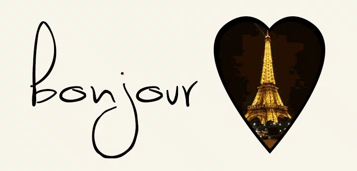 gif, bonjour with photo slideshow inside heart