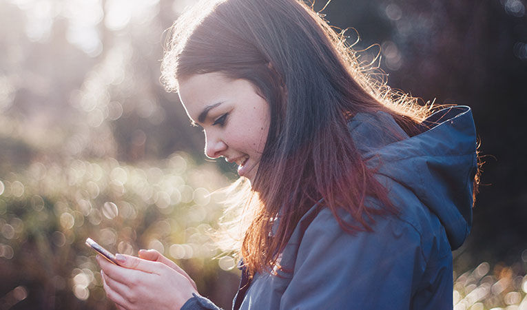 Girl on phone