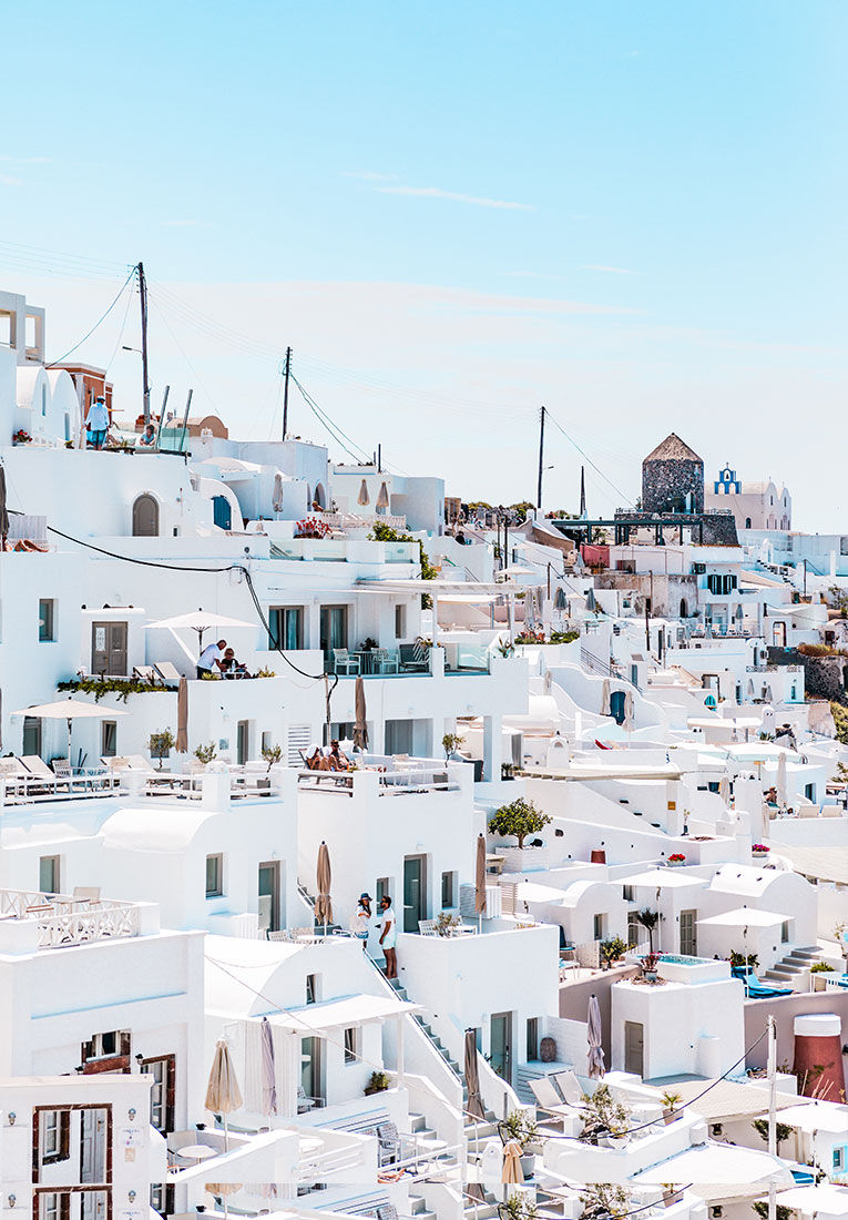 All white buildings in Greece