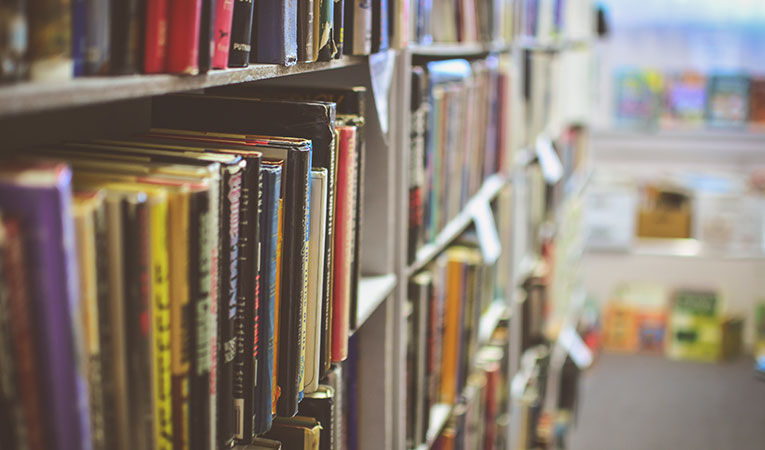 Library shelves