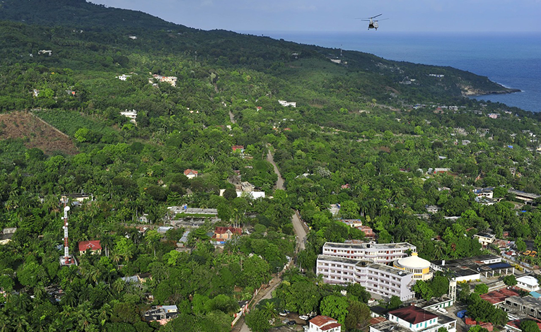 Aerial shot of Port-Au-Prince, Haiti