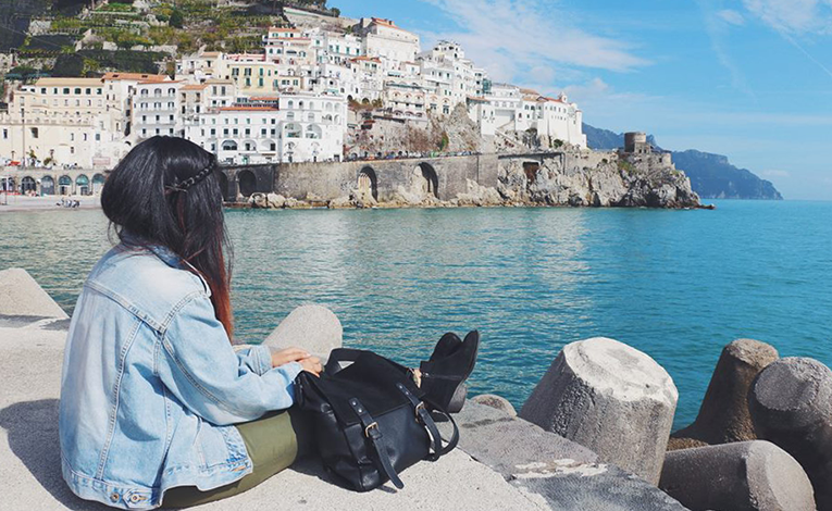 Woman in Amalfi Coast, Italy