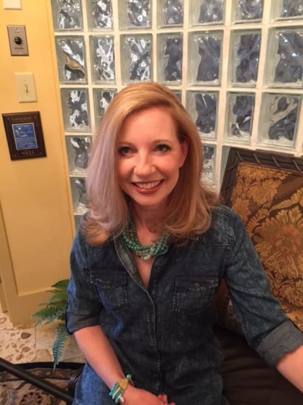 Patient Pam DeHaven showing facelift results