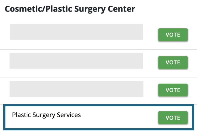 Voting example for Tri-State Best Community Choice Awards