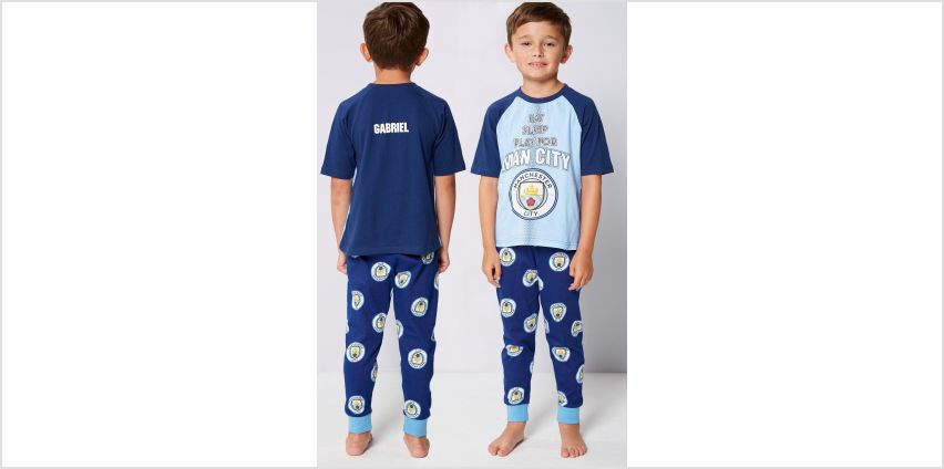 Boys Official Manchester City Football Club Man City MCFC Pyjamas 2 to 12 Years