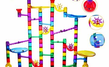 Ucradle Marble Run, 152 Pcs Marble Runs Toy Marble Maze Race Track Game Set, STEM Educational Learning Toy Construction Building Blocks for Kids 4 5 6 7+Years Old Boys and Girls