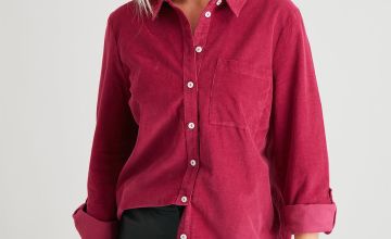 Berry Red Corduroy Shirt