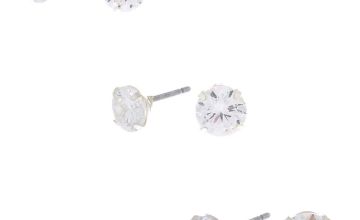 Go to Product: Sterling Silver Cubic Zirconia Graduated Round Stud Earrings - 3 Pack