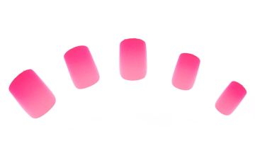Go to Product: Ombre Matte Square Faux Nail Set - Pink, 24 Pack