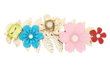 Go to Product: Bright Floral Hair Barrette - Gold