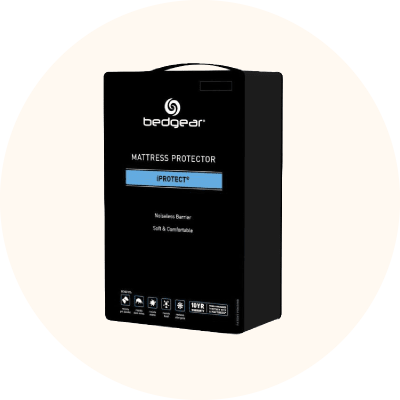 A boxed Bedgear mattress protector.