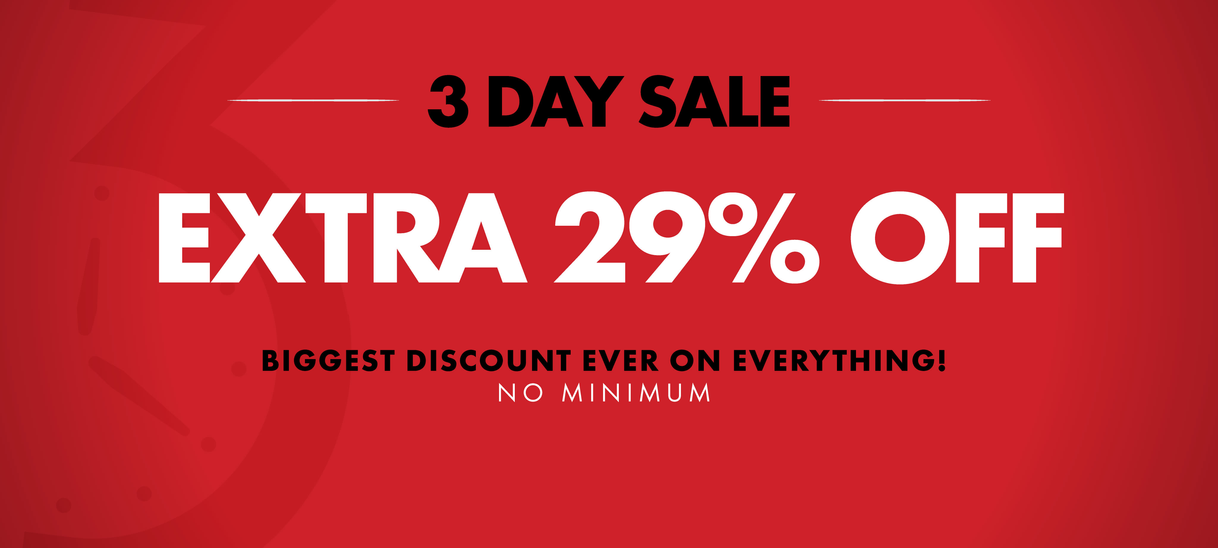 Banner image showing the 3-Day Sale at Gardner White where you can save an extra 29% off