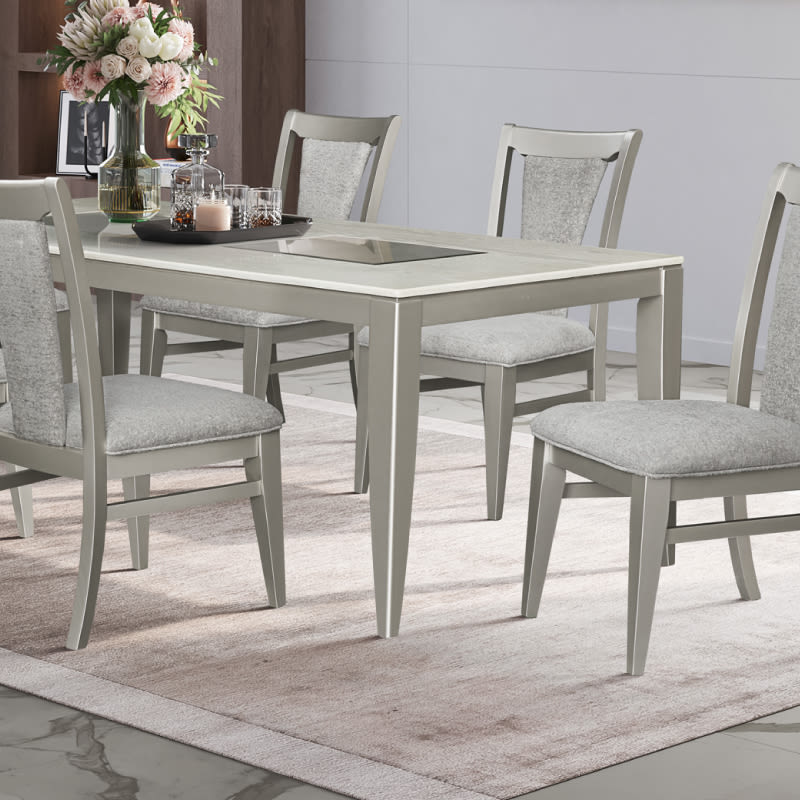 Halo Table + 4 Wood Chairs