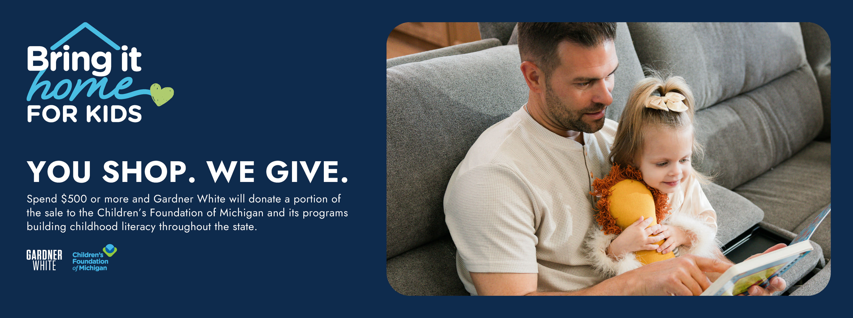 Bring It Home for Kids — You Shop. We Give.