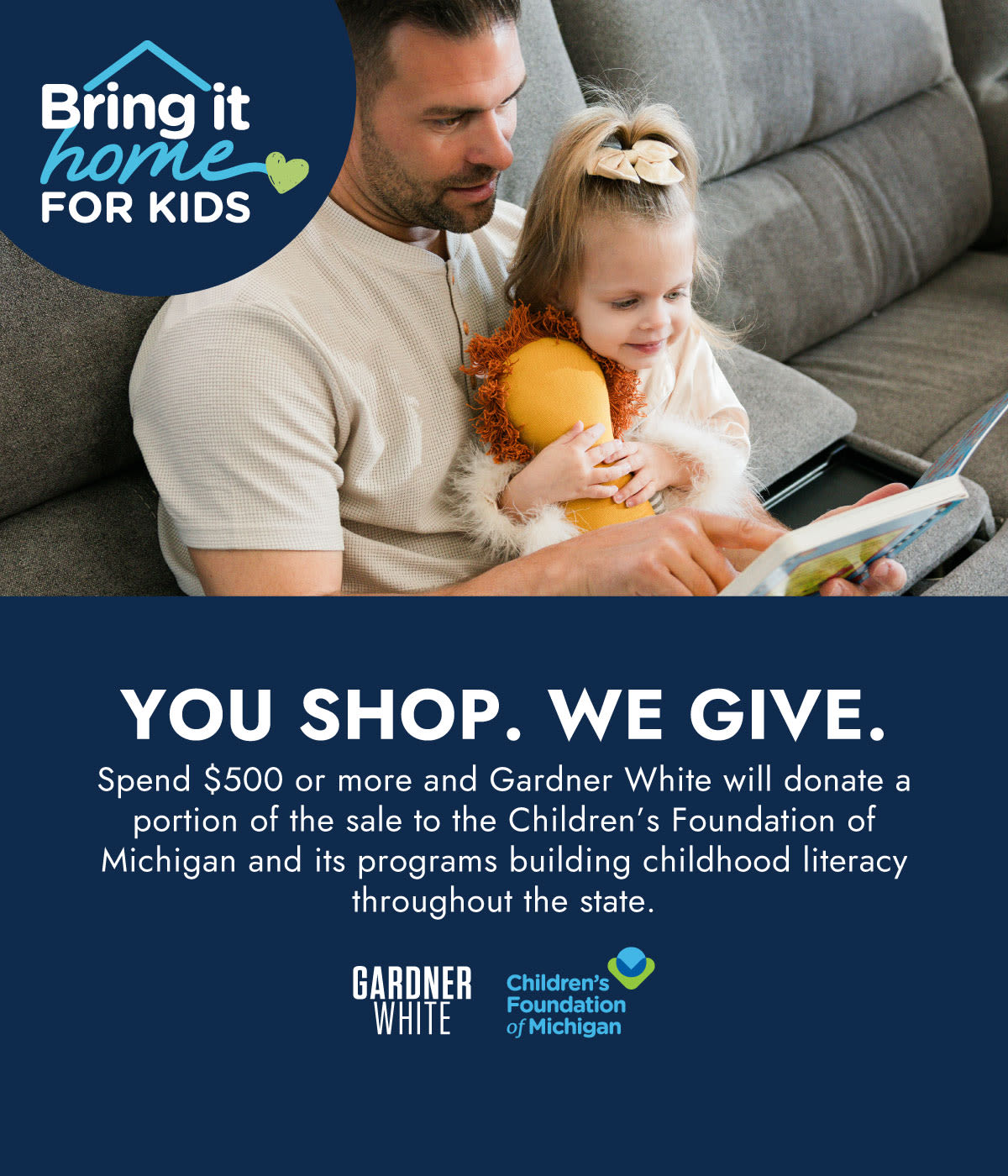 Bring It Home for Kids — You Shop. We Give.