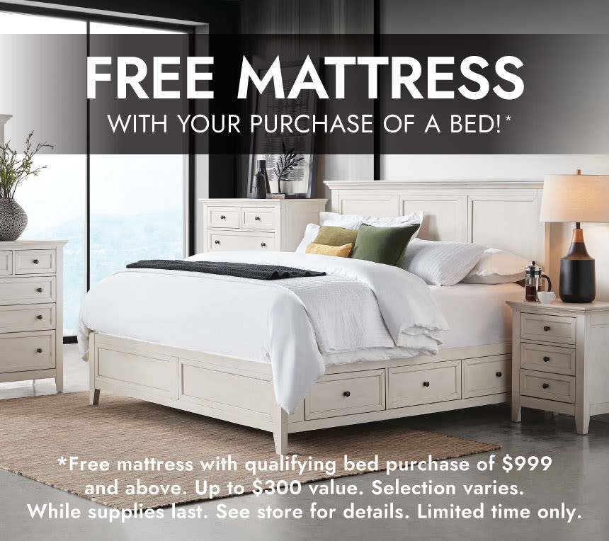 Free mattress with your purchase of a bed